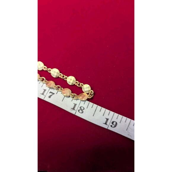 Premier Designs Gold Tone Faceted Disc Bead Chain Necklace Long Layering 36 In - Picture 6 of 6